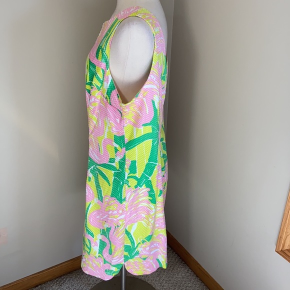 🦄 Lilly Pulitzer Flamingo Fan Dance Shift Dress - Picture 6 of 10